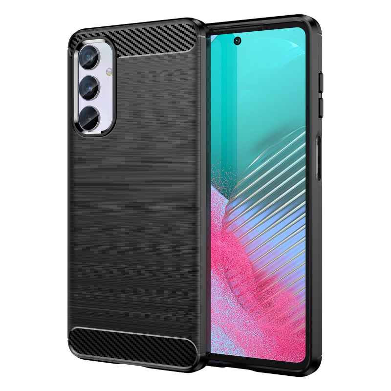 Lankstus anglies rašto dėklas, skirtas Samsung Galaxy M54 Carbon Case - juodas