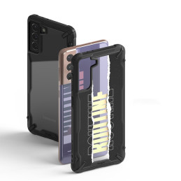 Ringke Fusion X Design šarvuotas dėklas su rėmeliu, skirtas Samsung Galaxy S21+ 5G (S21 Plus 5G) juodas (įprastas) (XDSG...
