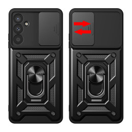 Hybrid Armor Camshield dėklas Samsung M14 su fotoaparato dangteliu - juodas