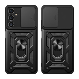 Hybrid Armor Camshield dėklas Samsung S23 FE su fotoaparato dangteliu - juodas