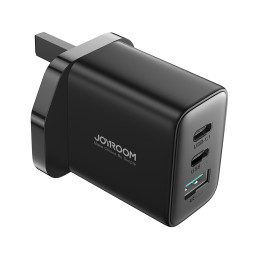 Joyroom JR-TCF10 greitas įkroviklis 2x USB-C USB-A 32W (JK kištukas) - juodas