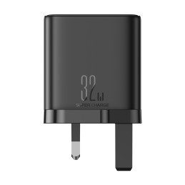Joyroom JR-TCF10 greitas įkroviklis 2x USB-C USB-A 32W (JK kištukas) - juodas