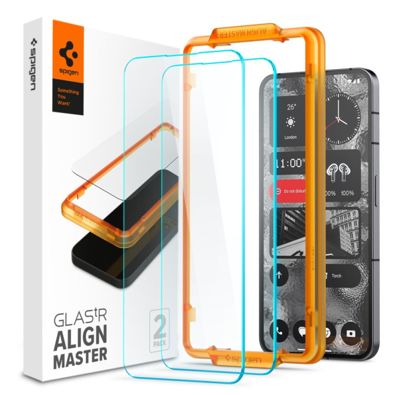 Spigen ALM Glas.tR grūdintas stiklas for Nothing Phone 2 - 2 vnt.