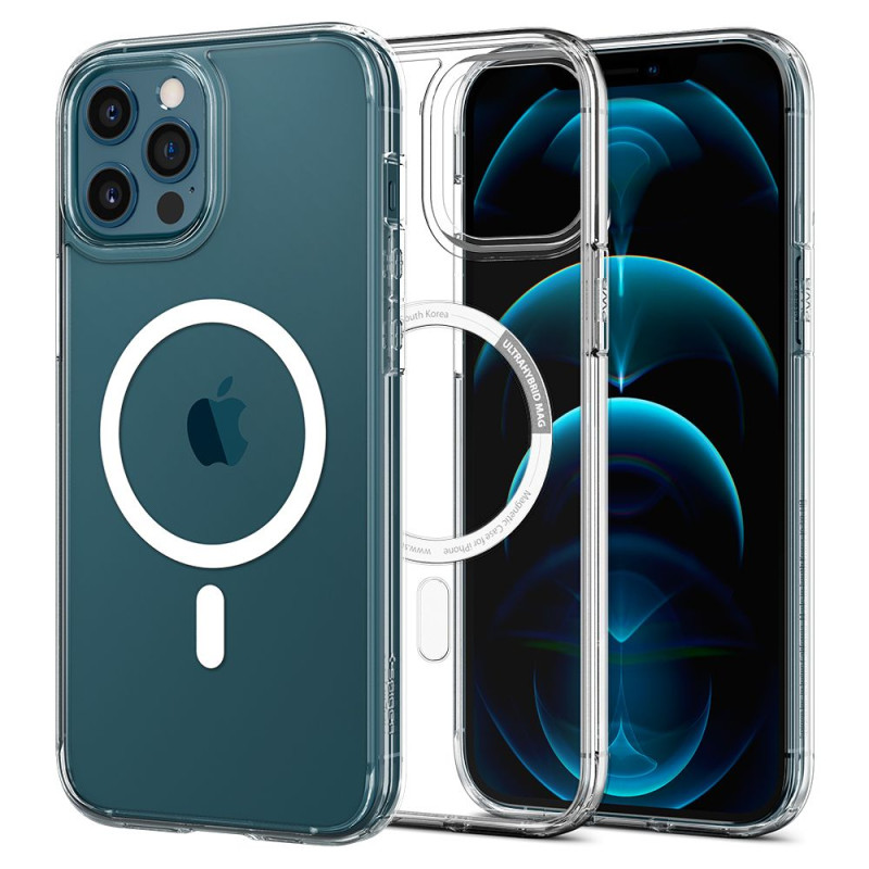 Spigen Ultra Hybrid Mag MagSafe dėklas iPhone 12 / iPhone 12 Pro - baltas
