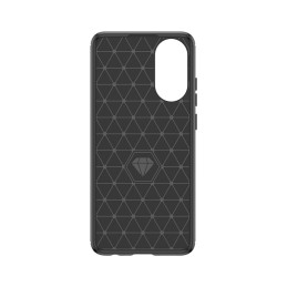Carbon Case silikoninis dėklas, skirtas Oppo A78 4G - juodas