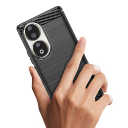 Carbon Case silikoninis dėklas Honor 90 - juodas