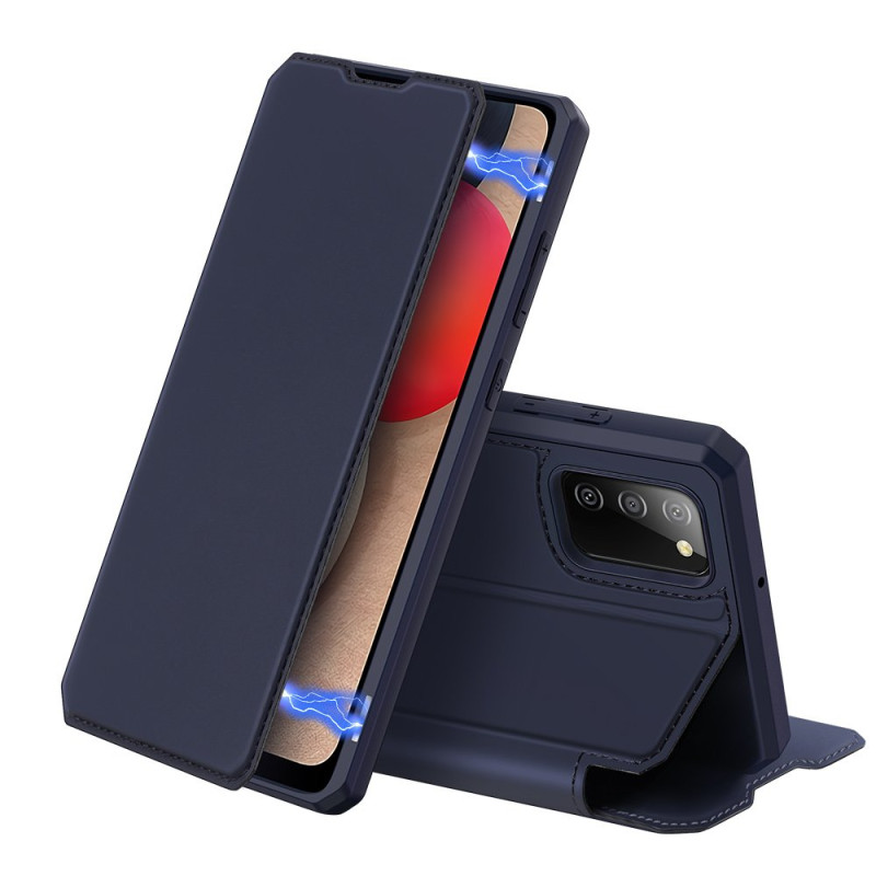 DUX DUCIS Skin X dėklo dėklo dangtelis su atvartu, skirtas Samsung Galaxy A02s EU blue