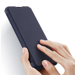 DUX DUCIS Skin X dėklo dėklo dangtelis su atvartu, skirtas Samsung Galaxy A02s EU blue
