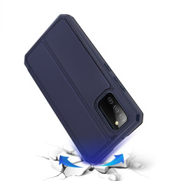 DUX DUCIS Skin X dėklo dėklo dangtelis su atvartu, skirtas Samsung Galaxy A02s EU blue