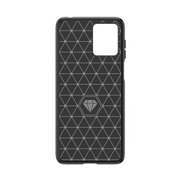 Carbon Case silikoninis dėklas, skirtas Motorola G14 - juodas