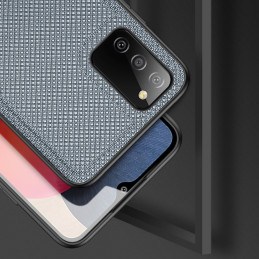 Dux Ducis Fino dėklo dangtelis, padengtas nailono medžiaga, skirtas Samsung Galaxy A02s EU pilka spalva