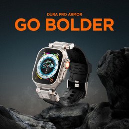 Spigen Durapro Armor dirželis, skirtas Apple Watch 4/ 5/ 6/ 7/ 8/ 9/ SE/ Ultra (42/ 44/ 45/ 49 mm) - juodas