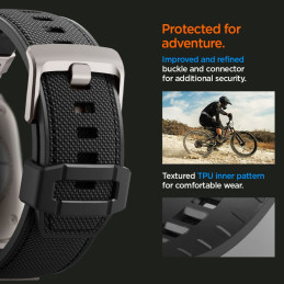 Spigen Durapro Armor dirželis, skirtas Apple Watch 4/ 5/ 6/ 7/ 8/ 9/ SE/ Ultra (42/ 44/ 45/ 49 mm) - juodas