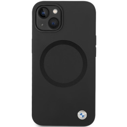 BMW Signature Liquid Silicone MagSafe dėklas iPhone 14 - juodas