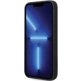 BMW Signature Liquid Silicone MagSafe dėklas iPhone 14 - juodas