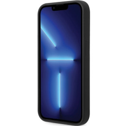 BMW Signature Liquid Silicone MagSafe dėklas iPhone 14 Pro Max - juodas