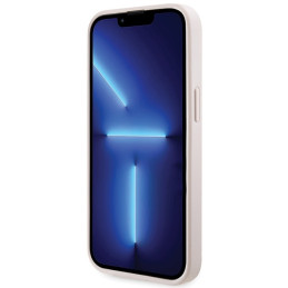 Guess Crossbody 4G metalinis logotipo dėklas iPhone 14 Pro Max - rožinis