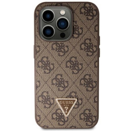Guess Crossbody 4G Metal Logo dėklas, skirtas iPhone 14 Pro Max - rudas