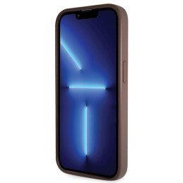 Guess Crossbody 4G Metal Logo dėklas, skirtas iPhone 14 Pro Max - rudas