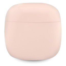 Guess Classic EST Logo TWS Bluetooth ausinės + prijungimo stotelė - rožinė