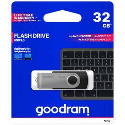 32 GB USB 3.2 Gen 1 UTS3 Goodram atmintinė – juoda
