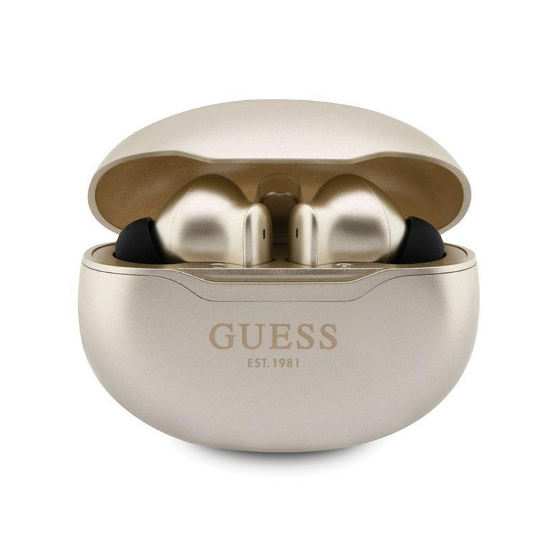Guess Classic EST TWS Bluetooth ausinės + prijungimo stotelė - auksinė