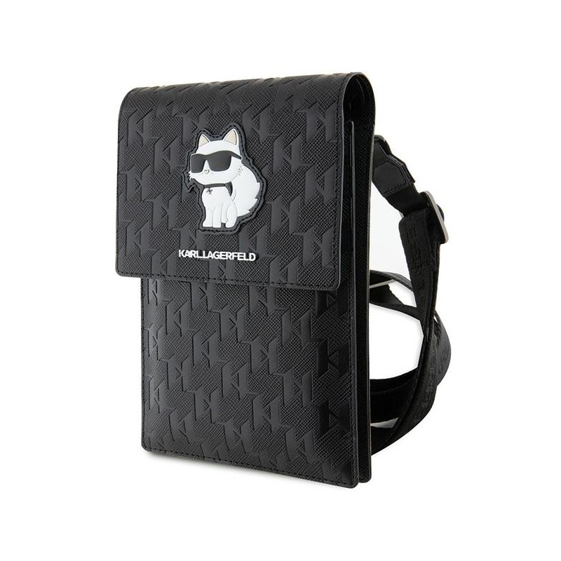 Karl Lagerfeld Saffiano Monogram Choupette krepšys - juodas