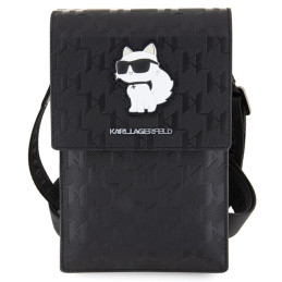 Karl Lagerfeld Saffiano Monogram Choupette krepšys - juodas