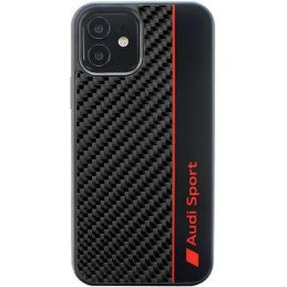 Audi Carbon Fibre Stripe dėklas iPhone 11 / Xr - juodas