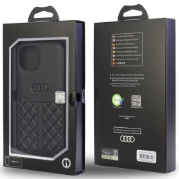 Audi tikros odos dėklas iPhone 12 / iPhone 12 Pro - juodas