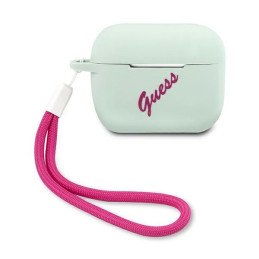 Guess Silicone Vintage dėklas, skirtas AirPods Pro – mėlynas ir rožinis