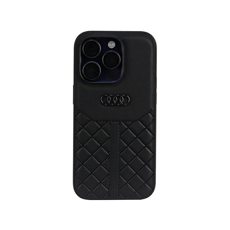 Audi tikros odos dėklas iPhone 14 Pro - juodas