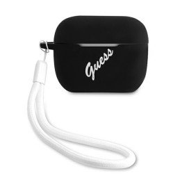 Guess Silicone Vintage dėklas, skirtas AirPods Pro – juodos ir baltos spalvos