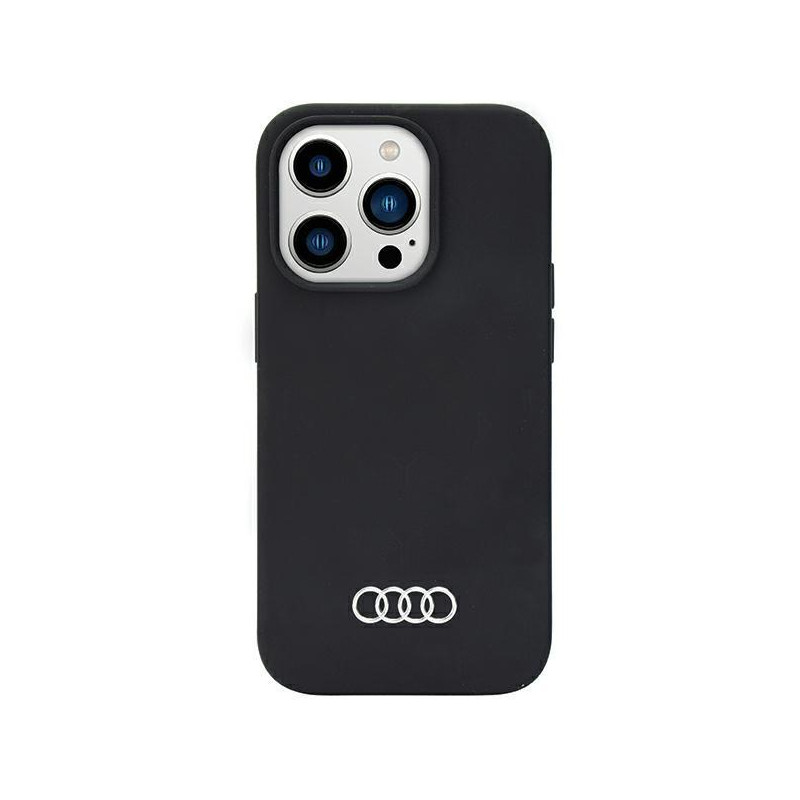 Audi silikoninis dėklas iPhone 14 Pro Max - juodas
