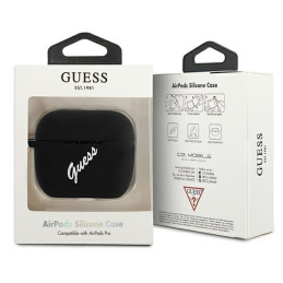 Guess Silicone Vintage dėklas, skirtas AirPods Pro – juodos ir baltos spalvos