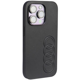 Audi sintetinės odos dėklas iPhone 14 Pro - juodas
