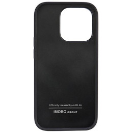 Audi sintetinės odos dėklas iPhone 14 Pro - juodas