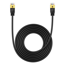 Baseus greitas RJ45 kat. 7 10Gbps 5m plonas juodas