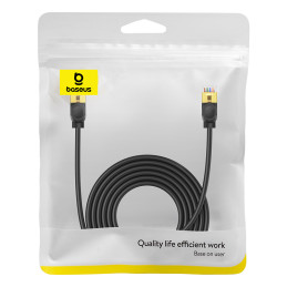 Baseus greitas RJ45 kat. 7 10Gbps 5m plonas juodas