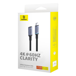 Baseus B0063370C111-01 USB-C – USB-C 4K 60Hz 100W 10Gb/ s laidas 1m – juodas