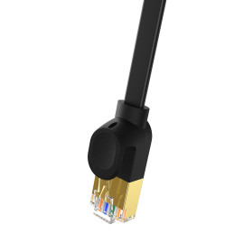 Baseus greitas RJ45 kat. 7 10Gbps 2m plokščia juoda