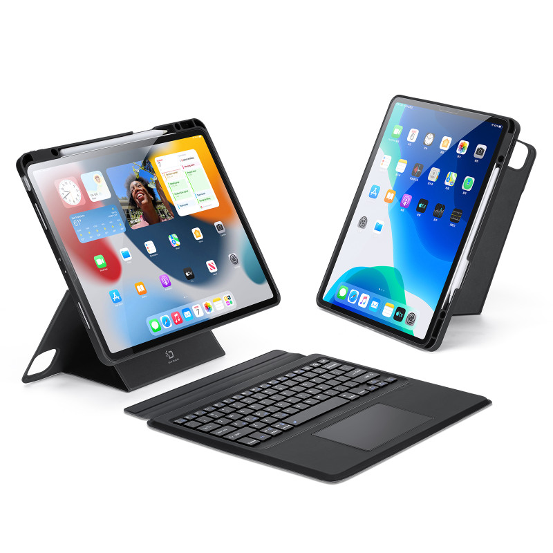 Dux Ducis DK serijos Bluetooth klaviatūros dėklas, skirtas Apple iPad Pro 12.9 (2020/ 2021/ 2022) – juodas
