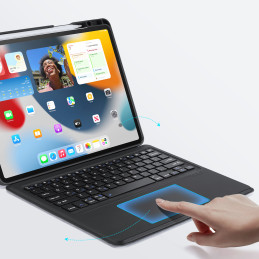 Dux Ducis DK serijos Bluetooth klaviatūros dėklas, skirtas Apple iPad Pro 12.9 (2020/ 2021/ 2022) – juodas