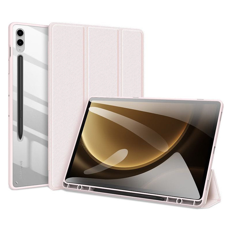 Dux Ducis Toby dėklas su atverčiamu stovu Samsung Galaxy Tab S9 FE Plus - rožinė