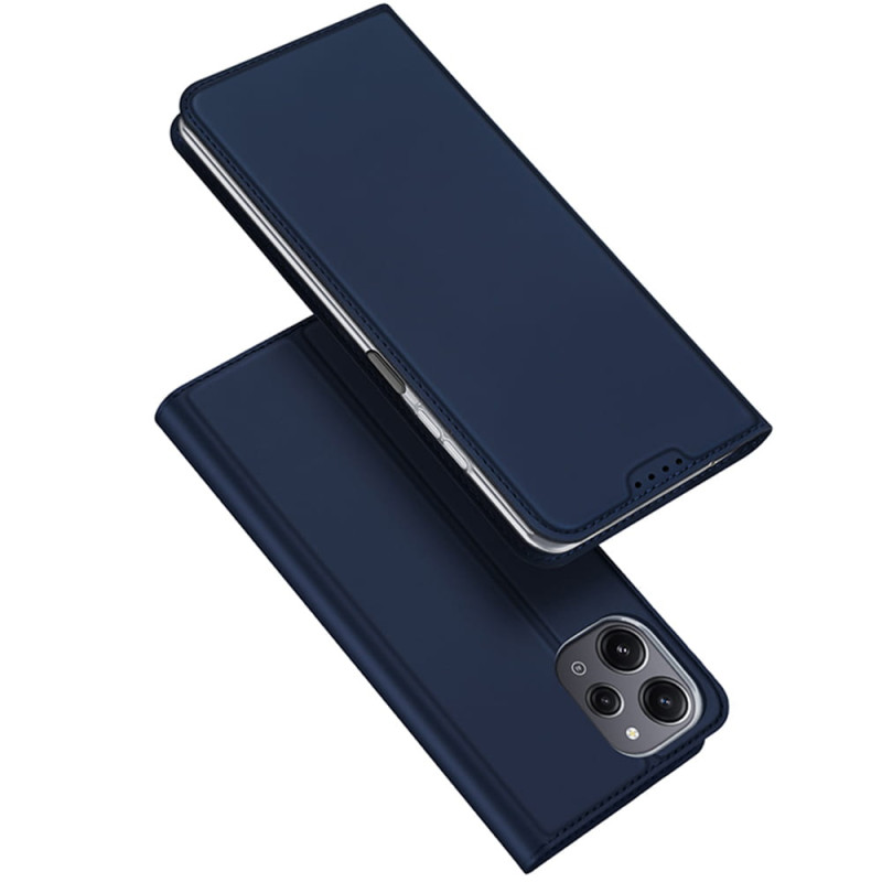 Dux Ducis Skin Pro ekologiškos odos dėklas, skirtas Xiaomi Redmi 12 / Redmi 12R - mėlynas