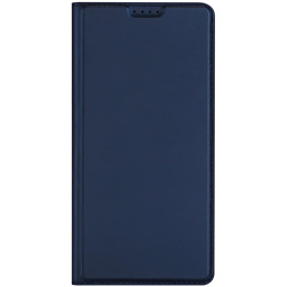Dux Ducis Skin Pro ekologiškos odos dėklas, skirtas Xiaomi Redmi 12 / Redmi 12R - mėlynas