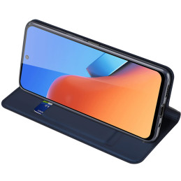 Dux Ducis Skin Pro ekologiškos odos dėklas, skirtas Xiaomi Redmi 12 / Redmi 12R - mėlynas