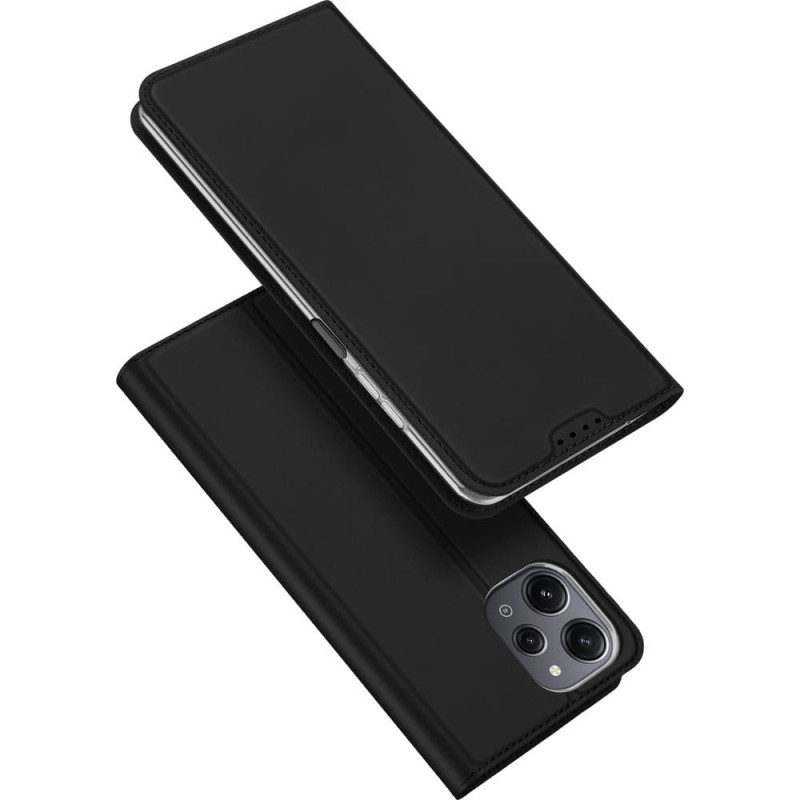 Dux Ducis Skin Pro ekologiškos odos dėklas, skirtas Xiaomi Redmi 12 / Redmi 12R - juodas