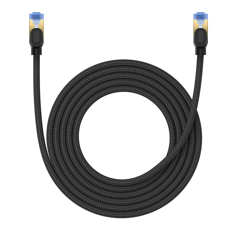 Baseus greitas interneto kabelis RJ45 cat.7 10Gbps 3m pintas juodas