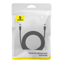 Baseus greito interneto kabelis RJ45 cat.7 10Gbps 2m pintas juodas
